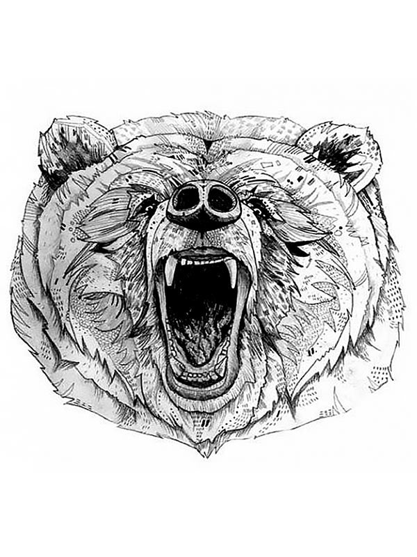 Angry Bear - Tattoo Forest