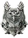 Armored Owl - Tatouage Ephémère - Tattoo Forest