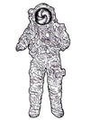 Astronaut in Space - Tatouage Ephémère - Tattoo Forest