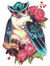 Black and Blue Owl - Tatouage Ephémère - Tattoo Forest