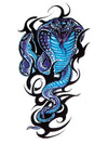 Blue Tribal Snake - Tatouage Ephémère - Tattoo Forest