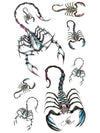 Blue and Pink Scorpions - Tatouage Ephémère - Tattoo Forest