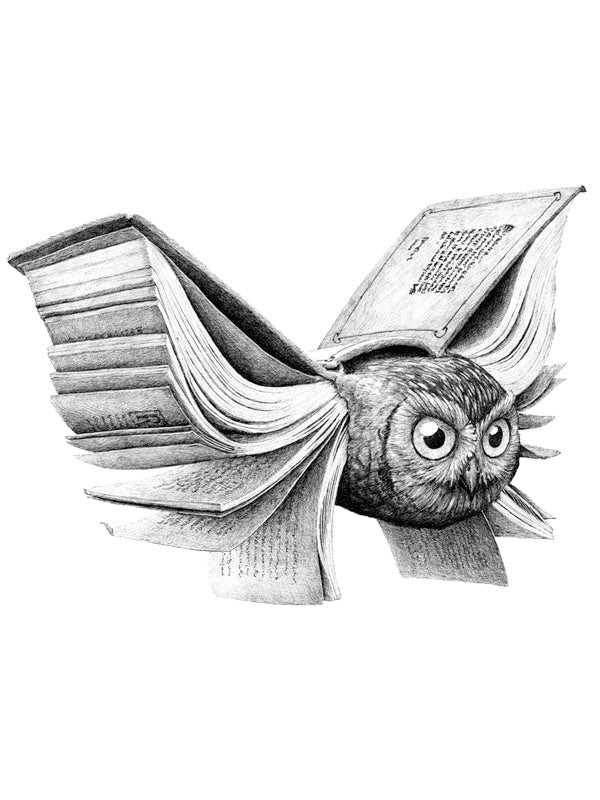 Book Owl - Tattoo Forest