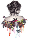 Butterfly Girl - Tatouage Ephémère - Tattoo Forest