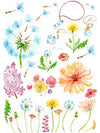 Colorful Dandelions - Tatouage Ephémère - Tattoo Forest