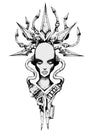 Cybernetic Barbarian Girl - Tatouage Ephémère - Tattoo Forest