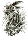 Dragon Fish - Tatouage Ephémère - Tattoo Forest