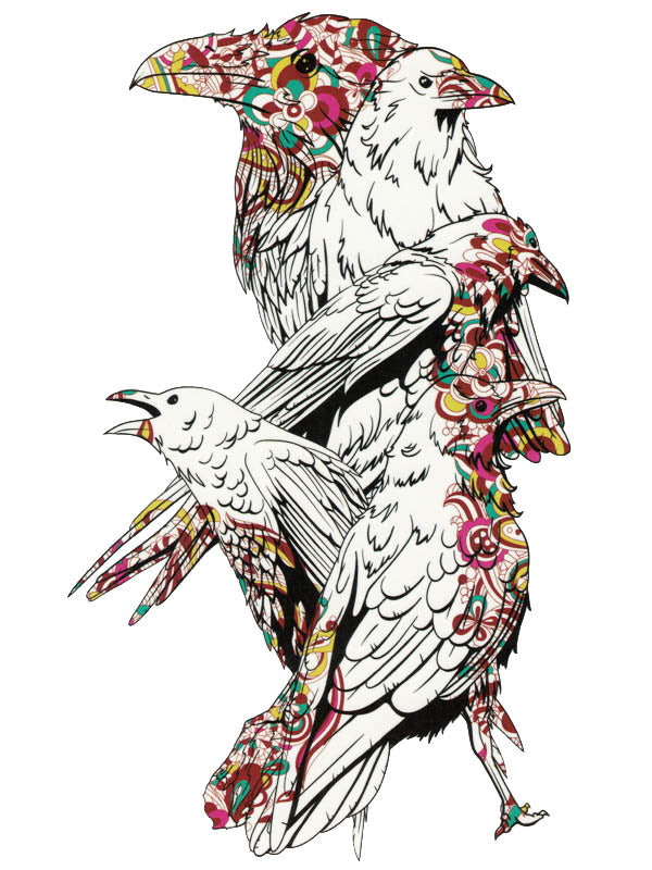Fashion Raven - Tatouage Ephémère - Tattoo Forest