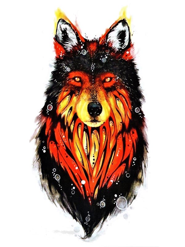 Fire Wolf 2 - Tattoo Forest