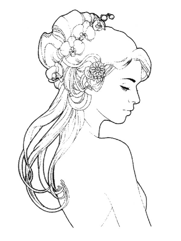 Flowered Hair Beauty - Tatouage Ephémère - Tattoo Forest