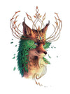 Fox King - Tatouage Ephémère - Tattoo Forest
