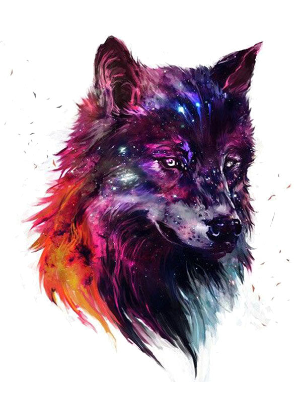 Galaxy Wolf - Tatouage Ephémère - Tattoo Forest