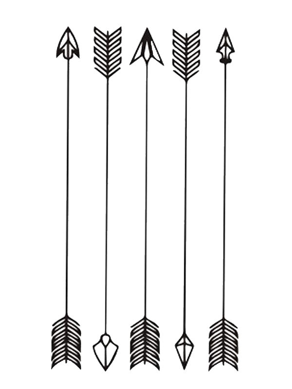 Geometric Arrows - Tatouage Ephémère - Tattoo Forest