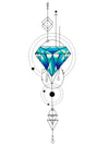 Geometric Diamond Arrow - Tatouage Ephémère - Tattoo Forest
