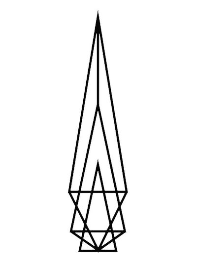 Geometric Diamond Polygon - Tatouage Ephémère - Tattoo Forest