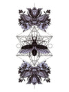 Geometric Beetle Totem - Tatouage Ephémère - Tattoo Forest