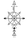 Geometric Triangle Arrows - Tatouage Ephémère - Tattoo Forest