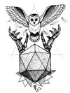 Geometry, Owl and Skeleton Hands - Tatouage Ephémère - Tattoo Forest