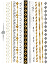 Gold, Silver and Black Bracelets and Necklaces - Tatouage Ephémère - Tattoo Forest