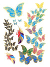 Golden Colorful Butterflies - Tattoo Forest