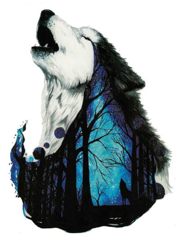 Howling Wolf 2 - Tatouage Ephémère - Tattoo Forest