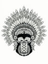 Indian Monkey - Tatouage Ephémère - Tattoo Forest