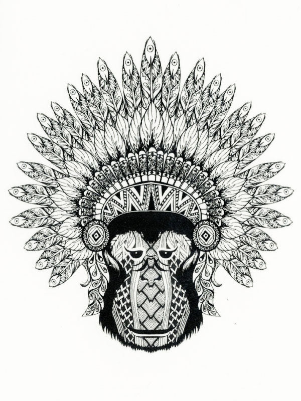 Indian Monkey - Tatouage Ephémère - Tattoo Forest