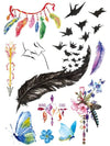 Kiss, Arrow, Butterfly, Feathers, Birds and Indian Necklace - Tatouage Ephémère - Tattoo Forest