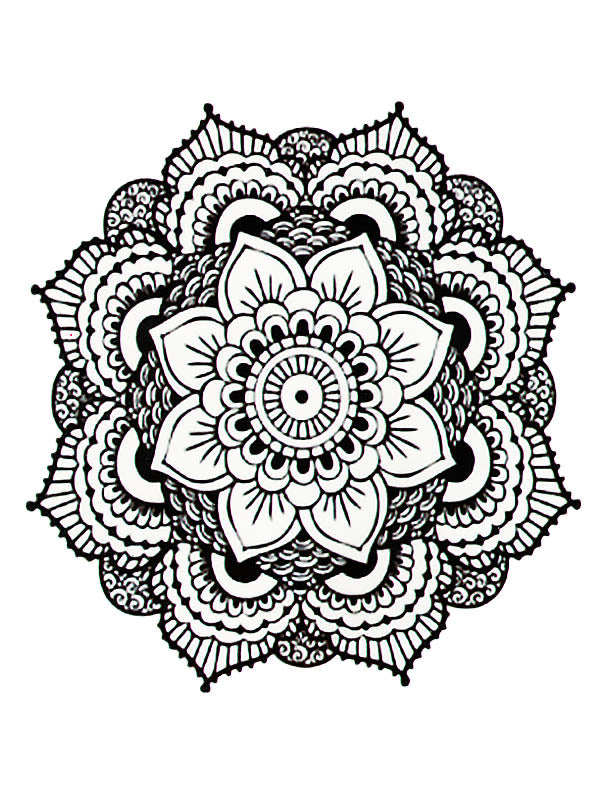 Lotus Flower Mandala - Tatouage Ephémère - Tattoo Forest