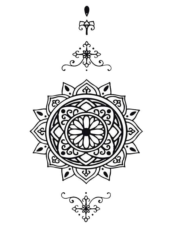 Mandala Body Jewel - Tatouage Ephémère - Tattoo Forest