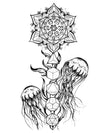 Mandala, Cube and Jellyfish - Tatouage Ephémère - Tattoo Forest