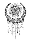 Mandala Dreamcatcher - Tatouage Ephémère - Tattoo Forest