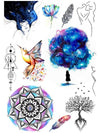 Mandala, Poppies, Infinite Rose, Mermaid, Bird and Feather - Tatouage Ephémère - Tattoo Forest