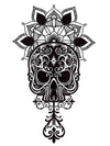 Mandala & Skull - Tatouage Ephémère - Tattoo Forest