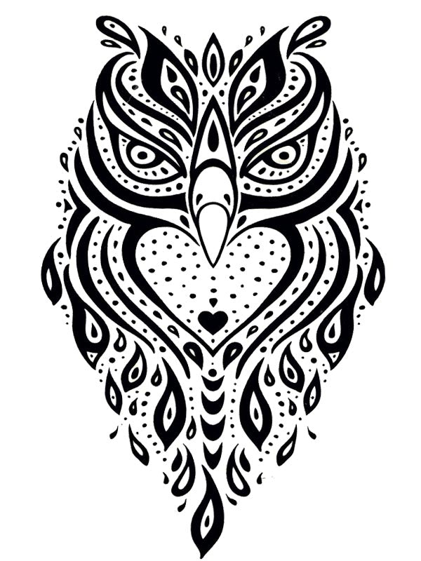 Maori Owl - Tattoo Forest