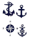 Marine Symbols - Tatouage Ephémère - Tattoo Forest