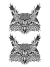 Owl's Head - Tatouage Ephémère - Tattoo Forest