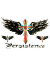 Persistence Winged Cross - Tatouage Ephémère - Tattoo Forest