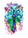 Rainbow Peacock - Tatouage Ephémère - Tattoo Forest