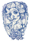 Santa Muerte Marilyn Monroe - Tatouage Ephémère - Tattoo Forest