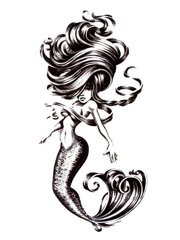 Sexy Mermaid - Tatouage Ephémère - Tattoo Forest