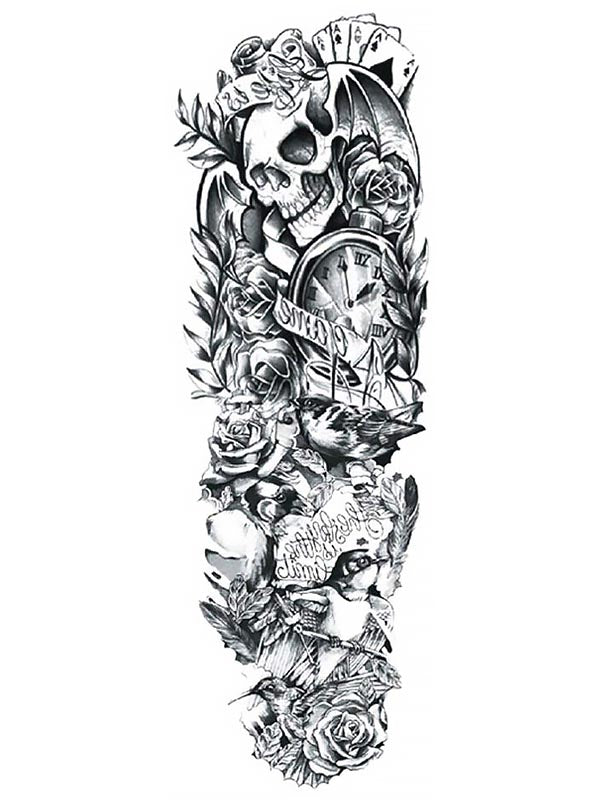 Skulls, Cards & Birds - Tattoo Forest