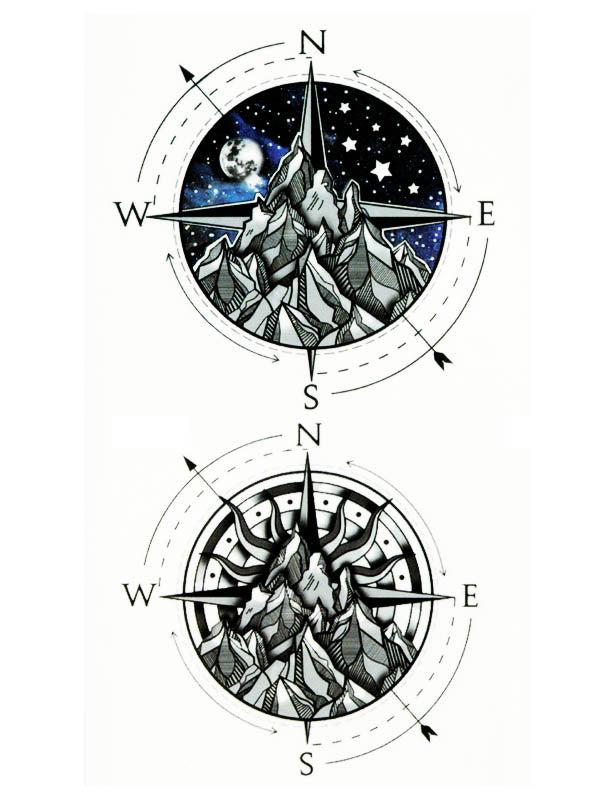Starred Night and Compass