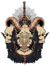Sword, Goat Skull and Eagle Coat of Arms - Tatouage Ephémère - Tattoo Forest