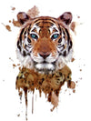 Tiger in Fire - Tatouage Ephémère - Tattoo Forest