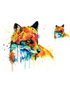 Watercolor Red Fox - Tatouage Ephémère - Tattoo Forest