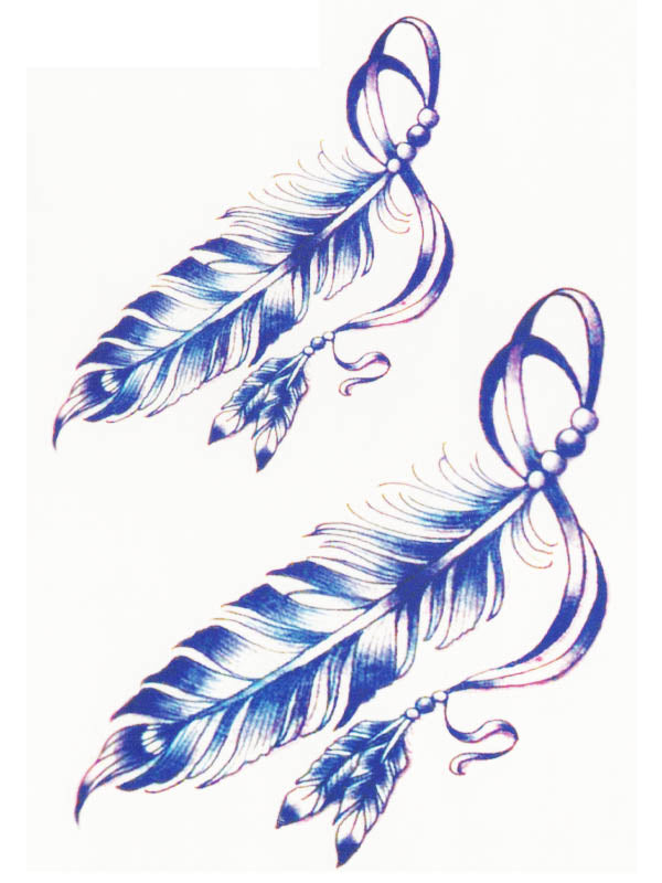 White and Blue Feathers