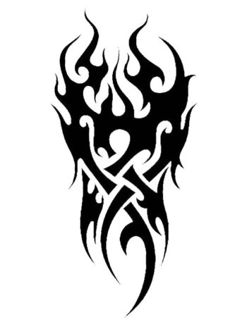 Tatouage Temporaire Flamme Maori Tribale