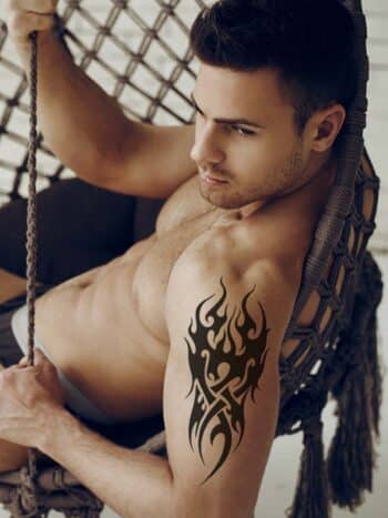 Tatouage Temporaire Flamme Maori Tribale Featured