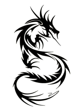 Tatouage Ephemere Dragon Tribal